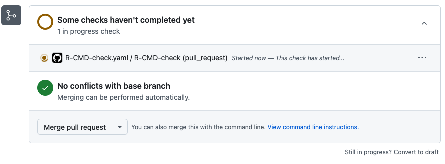 GitHub Action for R CMD check